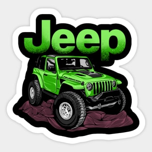 Rubicon jeep green Sticker